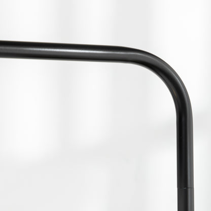 HOMCOM Stehlampe mit Fußschalter, Bodenlampe mit Stoffschirm, Stahl, Weiß