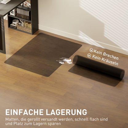 HOMCOM Bodenschutzmatte, rutschfest, 1,5mm dick, 90x120cm, Transparent