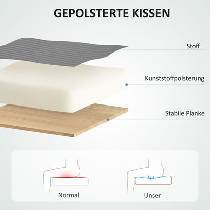 HOMCOM Schreibtischstuhl, drehbar, rollbar, Netzrücken, Schaumstoffkissen, Grau