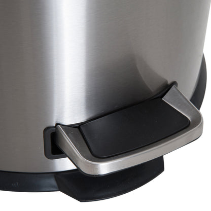 HOMCOM 30L Mülleimer Abfalleimer, Papierkorb, Treteimer mit Deckel, Fußpedal, Müllbehälter mit Inneneimer, Mülltrennung für Wohnzimmer, Büro, Rund