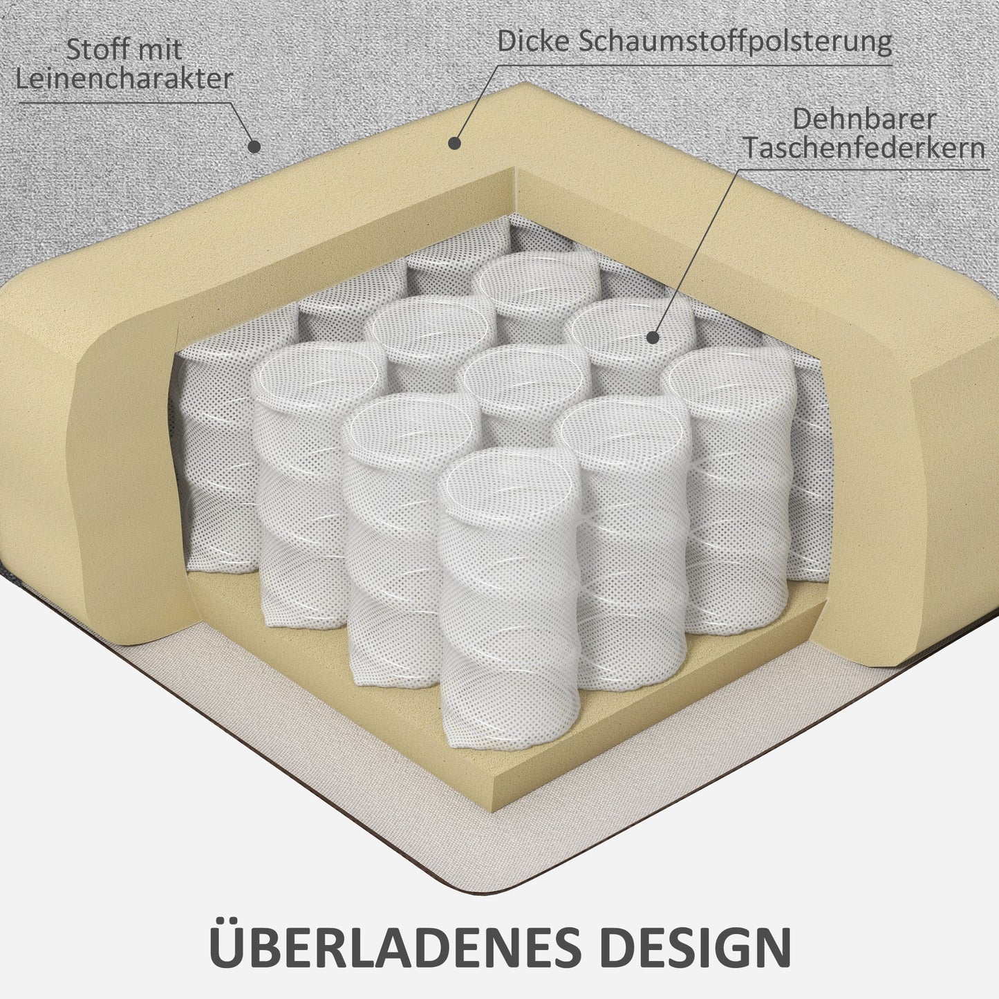 HOMCOM Massagesessel Aufstehhilfe Seniorensessel, 8 Vibrationspunkte, 2 Seitentaschen, Getränkehalter, 90 x 101 x 107 cm, Grau