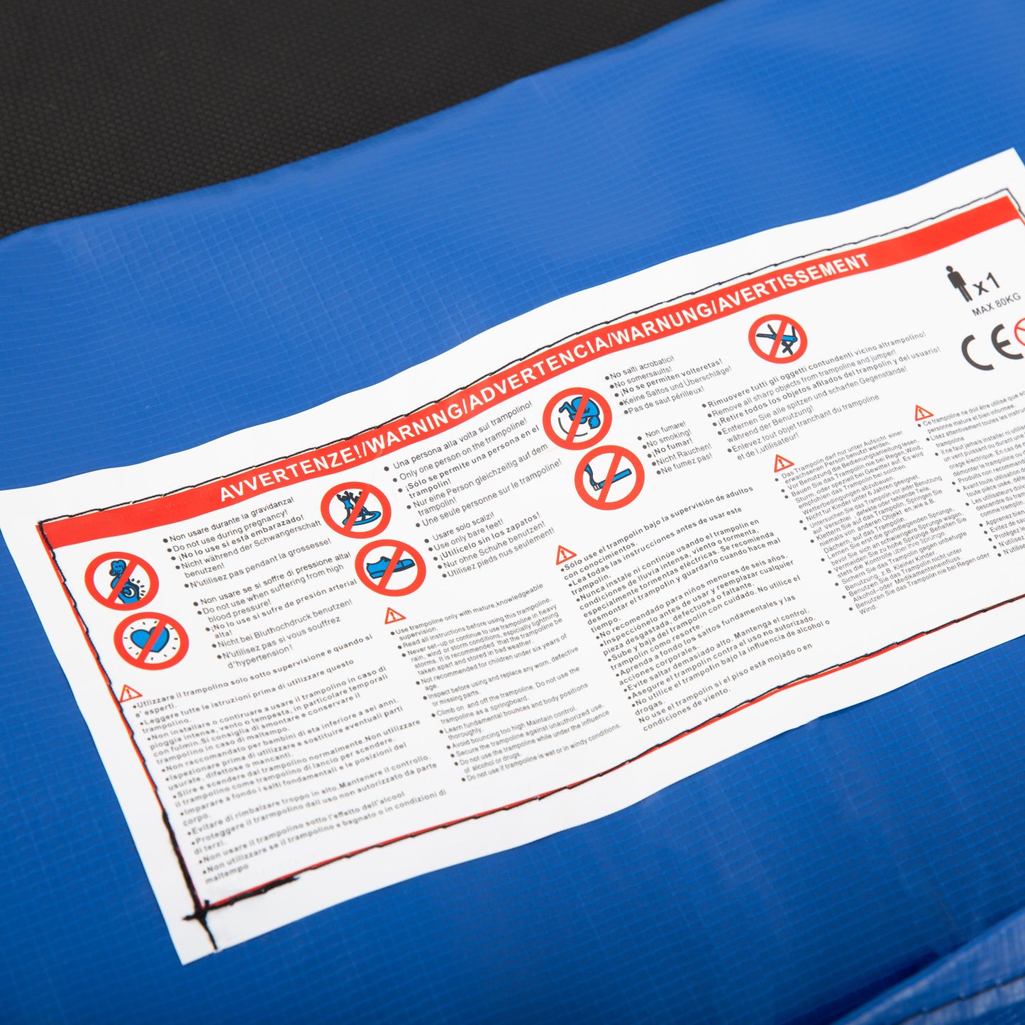 HOMCOM Trampolin Randabdeckung Ø305 cm breit, Reißfest UV-resistent Federabdeckung, Wasserabweisend, Trampolinzubehör Randschutz Sicherheitsnetz Ersatzteile für Gartentrampoline, Bunt