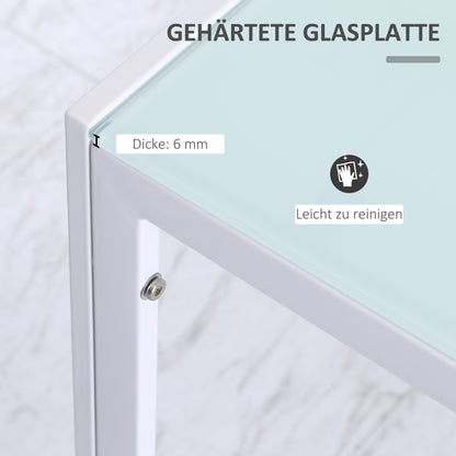 HOMCOM Esstisch Küchentisch großer Tisch, modern design, 120 cm x 60 cm x 75 cm, vit