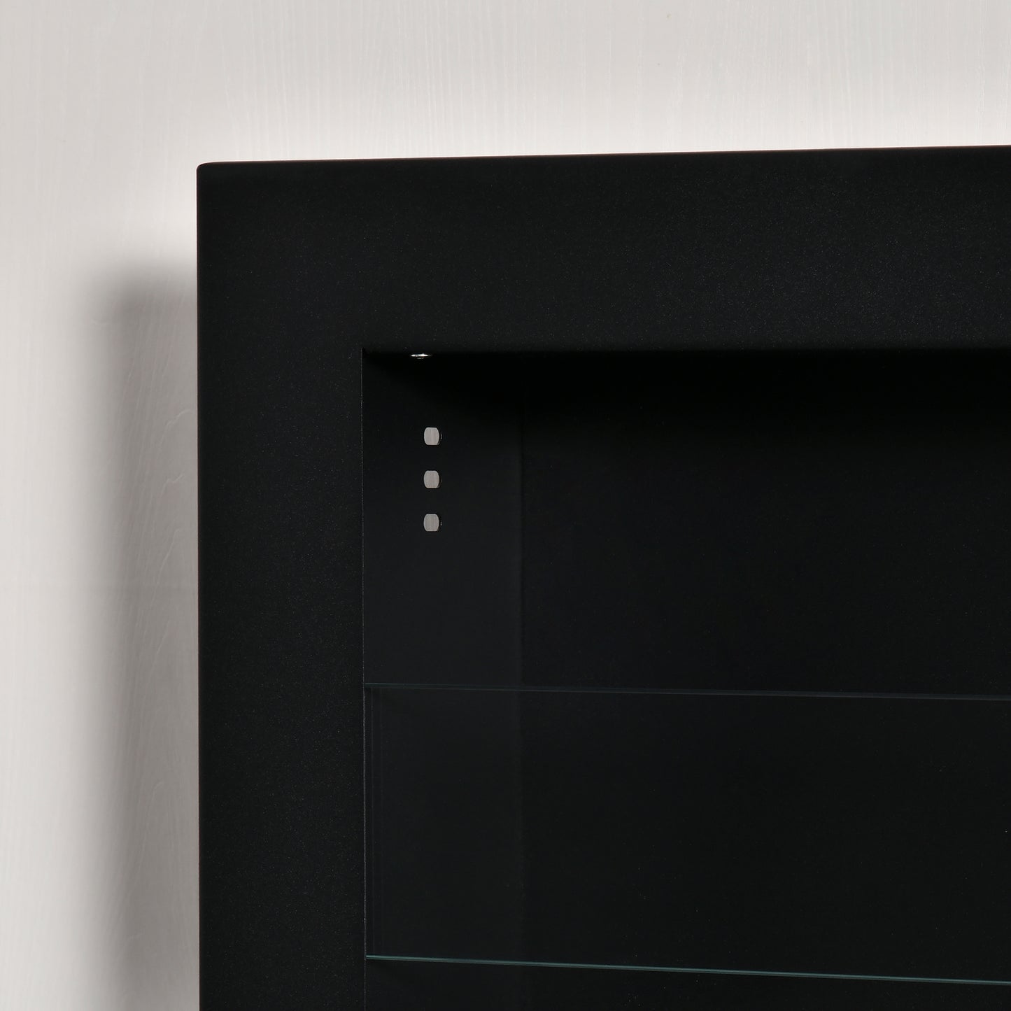 HOMCOM Ethanol-Kamin Bio-Ethanol-Brenner 3 Brennboxen 1L 3 Std. Brenndauer 2000W kein Rauch wandmontiert Stahl gehärtetes Glas Schwarz 120 x 15 x 40 cm