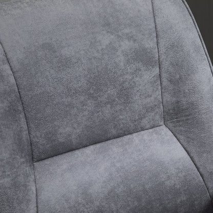 Vinsetto Bürostuhl mit Wippfunktion Schreibtischstuhl höhenverstellbarer Drehstuhl ergonomischer Arbeitsstuhl modern Belastbar bis 120 kg Mikrofaser Hellgrau 67 x 69 x 92-102 cm