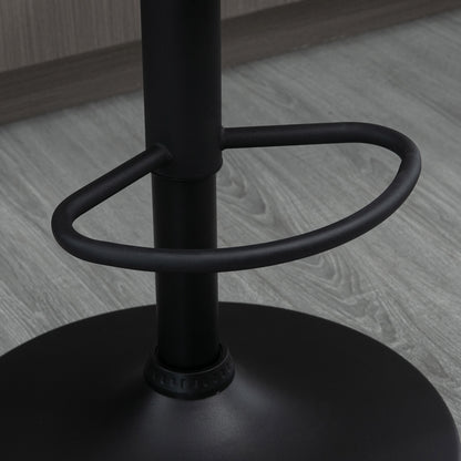 HOMCOM 2er-Set Barhocker, höhenverstellbar, 360-Grad-Schwenk-Design, 57 cm x 50 cm x 84-104cm, Grau