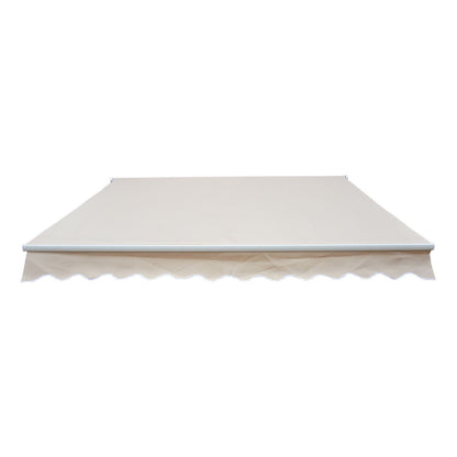 Outsunny Gelenkarmmarkise Verstellbare Klemmmarkise Terrassenmarkise 4,5 x 3m Sonnenschutz mit Kurbel, Balkonmarkise, Beige