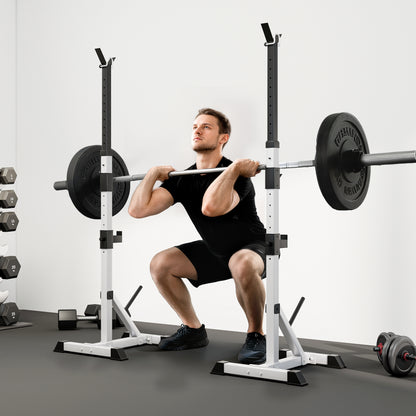 HOMCOM 2er Set Hantelständer 3 Ebenen Höhenverstellbar Hantelablage aus Stahl bis 200 kg belastbar Silber+Schwarz