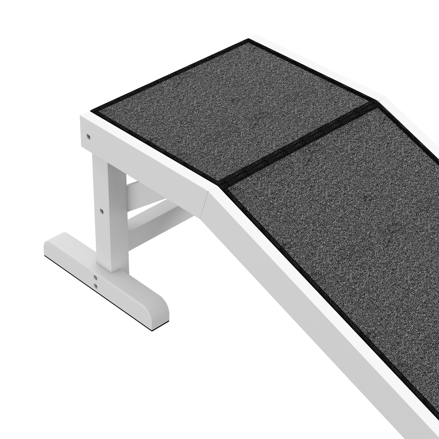 PawHut Haustierrampe mit rutschfestem Teppich 125 x 40 x 35,5 سم كيفيرنهولز