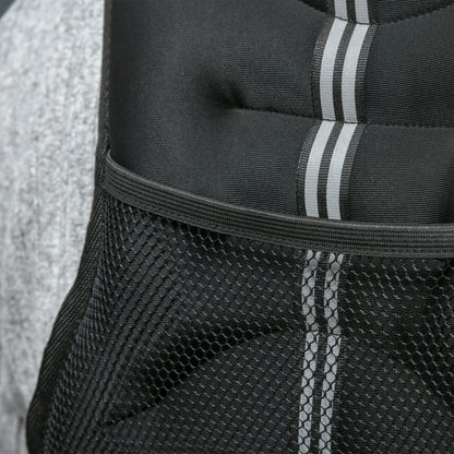 HOMCOM Gewichtsweste 5 KG / 8 KG / 10 KG verstellbare Trainingsweste mit herausnehmenbar Gewichten Laufweste Damen Herren für Muskelaufbau Krafttraining, Laufen, Fitness, Cross Training