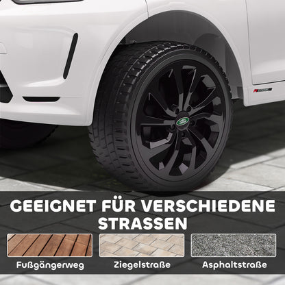 AIYAPLAY Kinder-Elektroauto, 12V Kinderfahrzeug mit Fernbedienung, LED-Lichtern, Musik und Hupe, 3-6 Jahre, Weiß