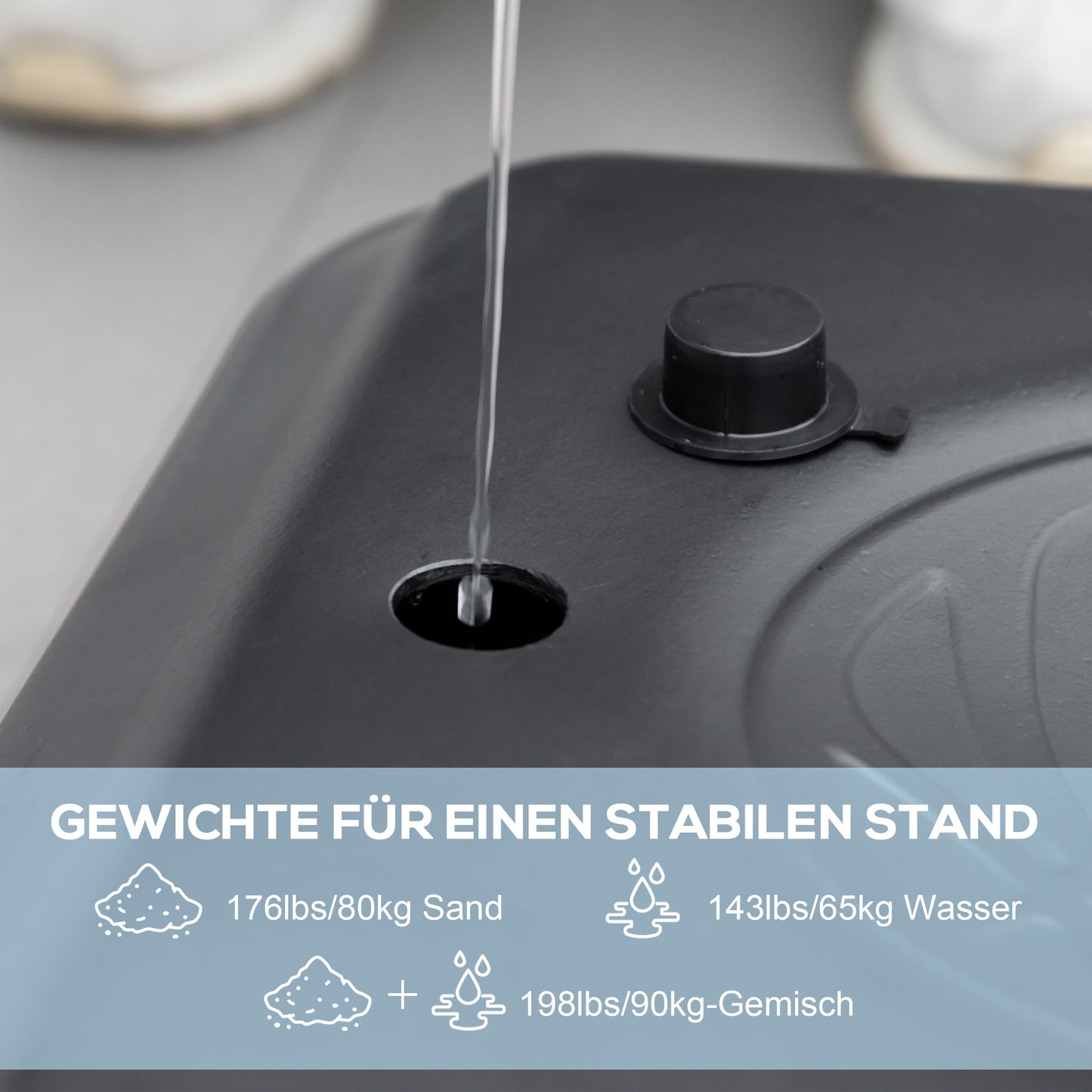 SPORTNOW Basketballständer, Outdoor/Indoor, höhenverstellbar, mit Rädern, befüllbare Basis, Korbhöhe 2,30-3,05 m