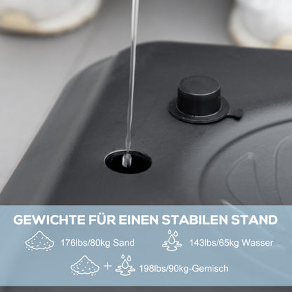 SPORTNOW Basketballständer, Outdoor/Indoor, höhenverstellbar, mit Rädern, befüllbare Basis, Korbhöhe 2,30-3,05 m