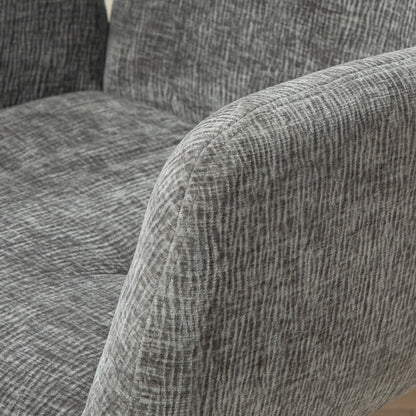 HOMCOM Polstersessel, Akzentsessel, modernes Design, drehbar, bis 120 kg, Dunkelgrau