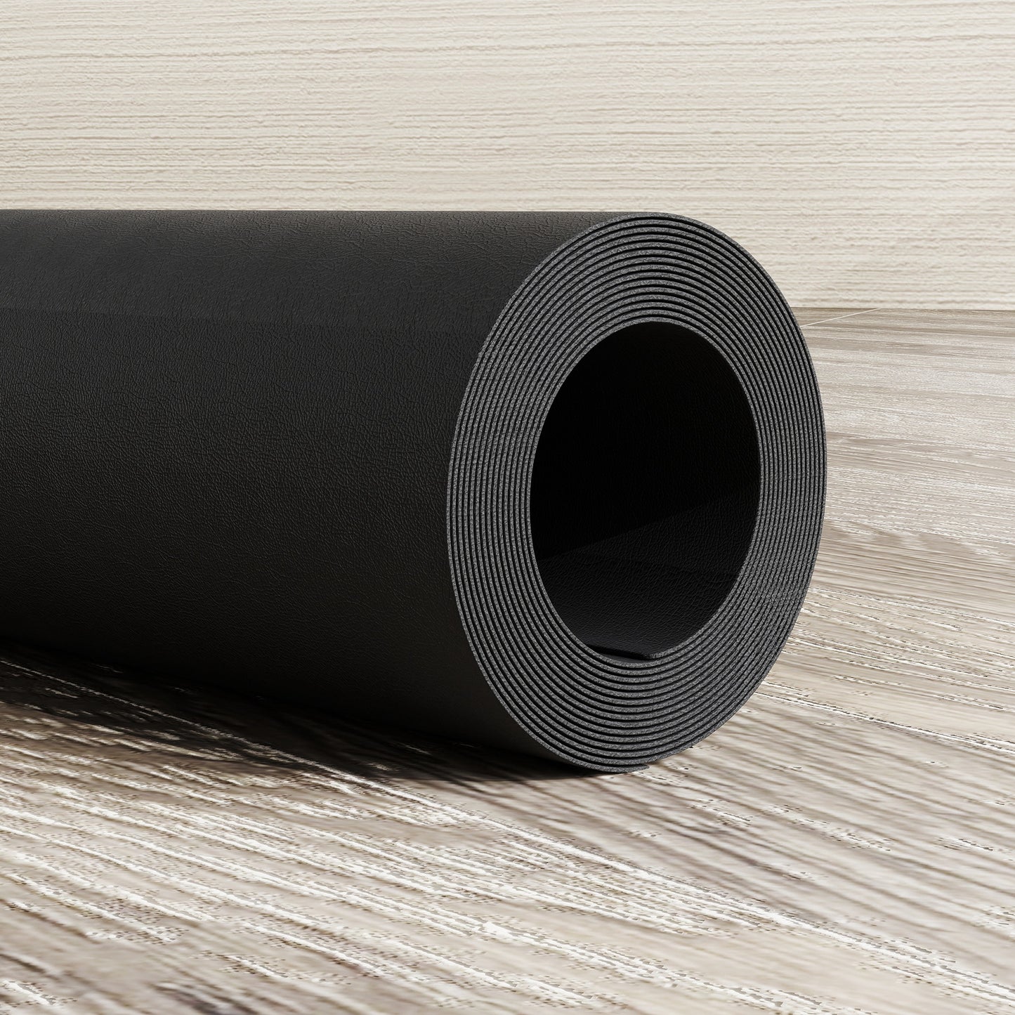 HOMCOM Bodenschutzmatte für Fitnessgeräte rutschfest Fitnessmatte 4 mm Dicke Unterlegmatte 200x100 cm Schwarz