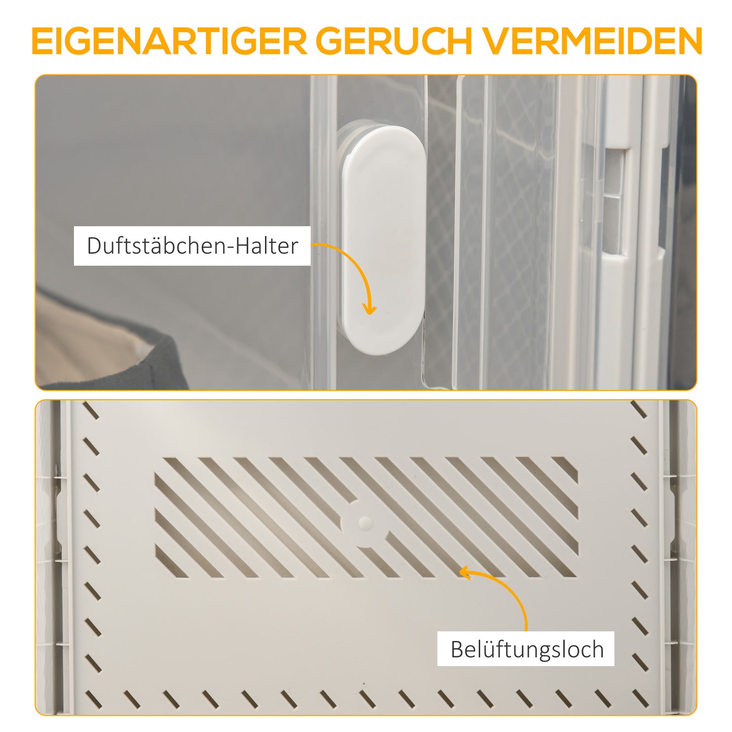 HOMCOM 8-teiliges Schuhregal, stapelbare Schuhboxen für Schuhe bis Größe 46, magnetische Türen, Kunststoff, 28 x 36 x 21 cm
