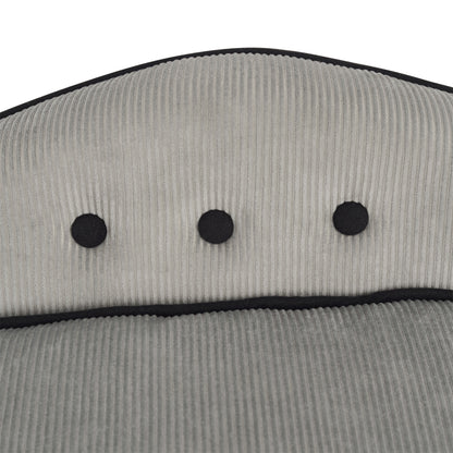 PawHut Haustiersofa, Hundebett, Hundematte, Hundesofa, Naturholz+Plüsch, Grau, 66,5 x 45 x 35,5 cm