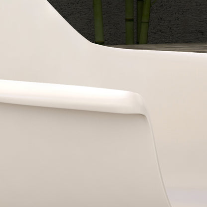 Outsunny 4er-Set Gartenstühle Outdoorstühle Gartenstuhl, Moderns Design, 59 cm x 55 cm x 84 cm, Grau