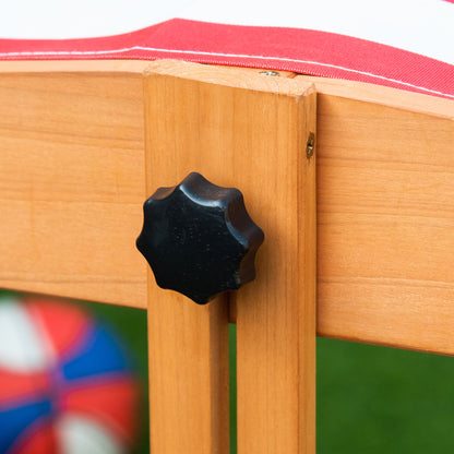 Outsunny Sandkasten Sandkiste Holz Bodenloses Design Matsch-Bereich für Kinder 3-7 Jahre Sandkasten mit Abdeckung Dach für Garten Terrasse Strand Outdoor Gelb 107,5 x 107,5 x 110 cm