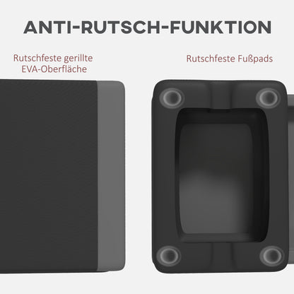 SPORTNOW Höhenverstellbarer Fitness-Stepper, rutschfest, für Zuhause, das Fitnessstudio oder das Büro geeignet, Kunststoff, Grau