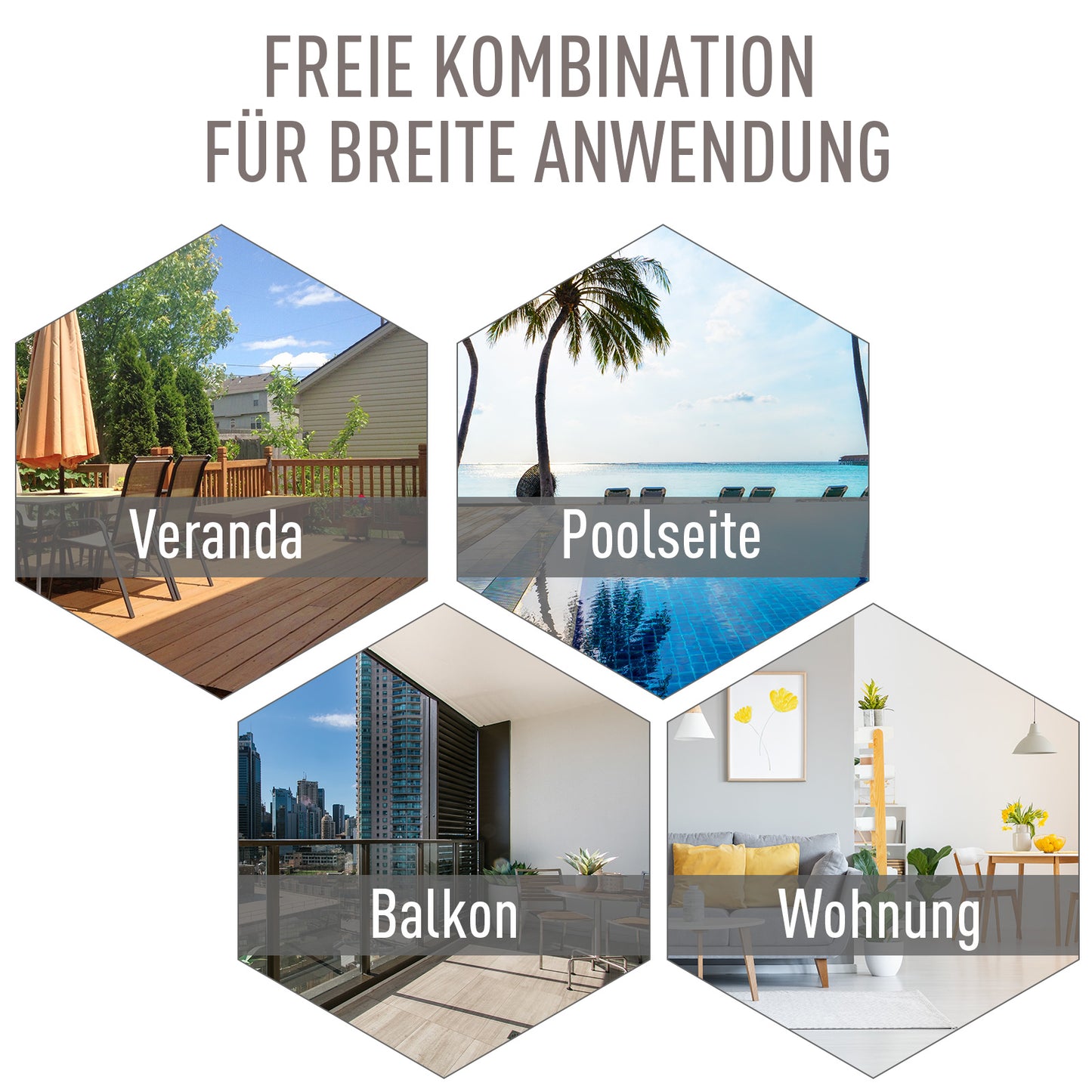 Outsunny Klappstuhl mit Armlehne 2er Set Campingstuhl Angelstuhl Metall Grau 58 x 64 x 94 cm