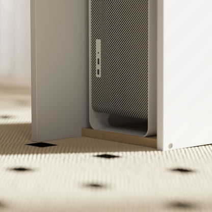 HOMCOM Computertisch, Schreibtisch mit offenen Regalen und Ablagefächern, aus Stahl, Hellbraun+Weiß