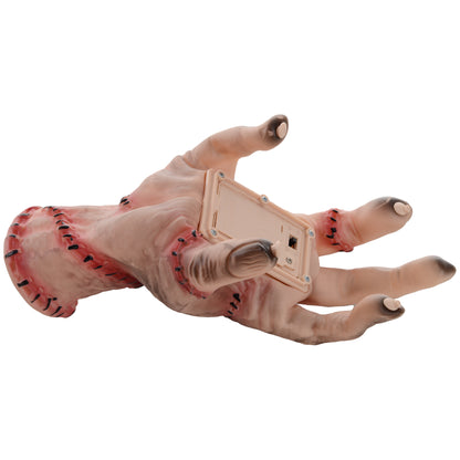 HOMCOM Horror-Hand, Helloweendeko, aktiviert mit Geräusche/Berührung, beweglich, Sound