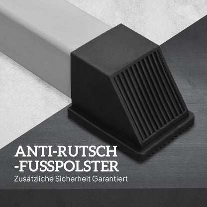 HOMCOM 2er Set Hantelständer 3 Ebenen Höhenverstellbar Hantelablage aus Stahl bis 200 kg belastbar Silber+Schwarz