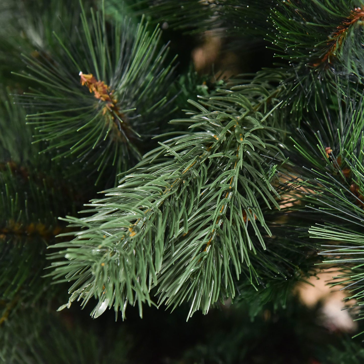 HOMCOM Weihnachtsbaum Ø90 x 180 cm, künstliche Tanne, realistisches Nadelkleid, Grün