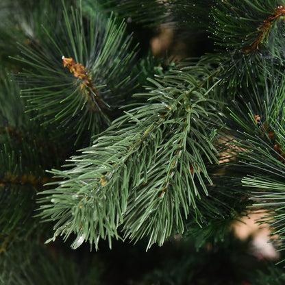 HOMCOM Weihnachtsbaum Ø90 x 180 cm, künstliche Tanne, realistisches Nadelkleid, Grün