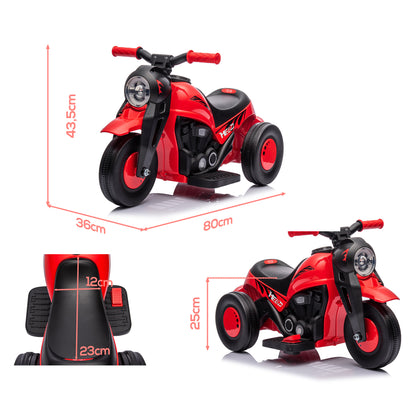 AIYAPLAY Kinder Electric Motorrad, 6V Kindermotorrad mit Musik, Blasen 2,5-3 km/h, for 2-5 Jahre Kinder