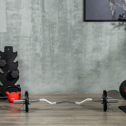 SPORTNOW Hantelscheibe, 2er-Set, 10 kg pro Scheibe, drei Griffe, bodenschonender Gummimantel, Metall