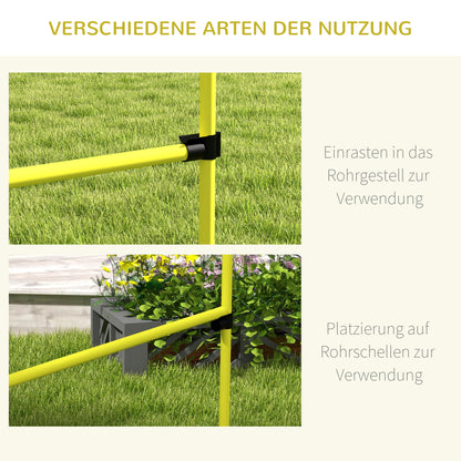PawHut Hunde Agility-Set, Hürden/Slamonstangen/Bodenstangen, Tragetasche, robust, Gelb