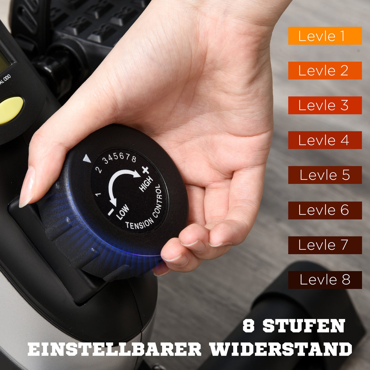 HOMCOM Mini Heimtrainer Pedaltrainer für Beintraining Pedal-Trainer mit Befestigungsgurt Anti-rutschmatte