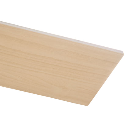 HOMCOM Deckenventilator mit LED-Licht, 2-in-1 Design, mit Timer, Fernbedienung, Deckenlampe mit Ventilator, Weiß+Naturholz