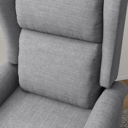 HOMCOM Relaxsessel, Aufstehhilfe, Liegefunktion, bis 200kg, 72,5x94x109cm, Grau