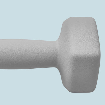 SPORTNOW 2 x 6 kg Kurzhantel-Set, sechseckiges Design, bodenfreundlich, rutschfest, Grau