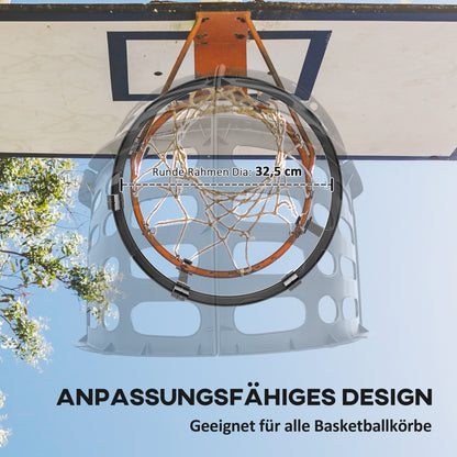 SPORTNOW Basketball-Rebounder, höhenverstellbar, 360° drehbar, Kunststoff, 35,6L x 35,6B x 75,5H cm, Schwarz