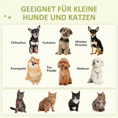 PawHut Tierbett, drolliges Tipi-Design, mit weichem Liegekissen, Bodenmatte, für Hunde und Katzen, 60 x 60 x 76 cm