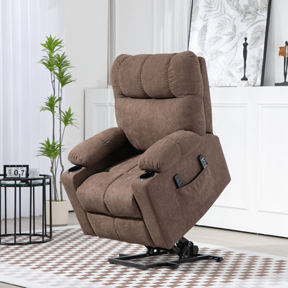 HOMCOM Relaxsessel mit Aufstehhilfe, elektrisch, 90x75x100cm, Braun