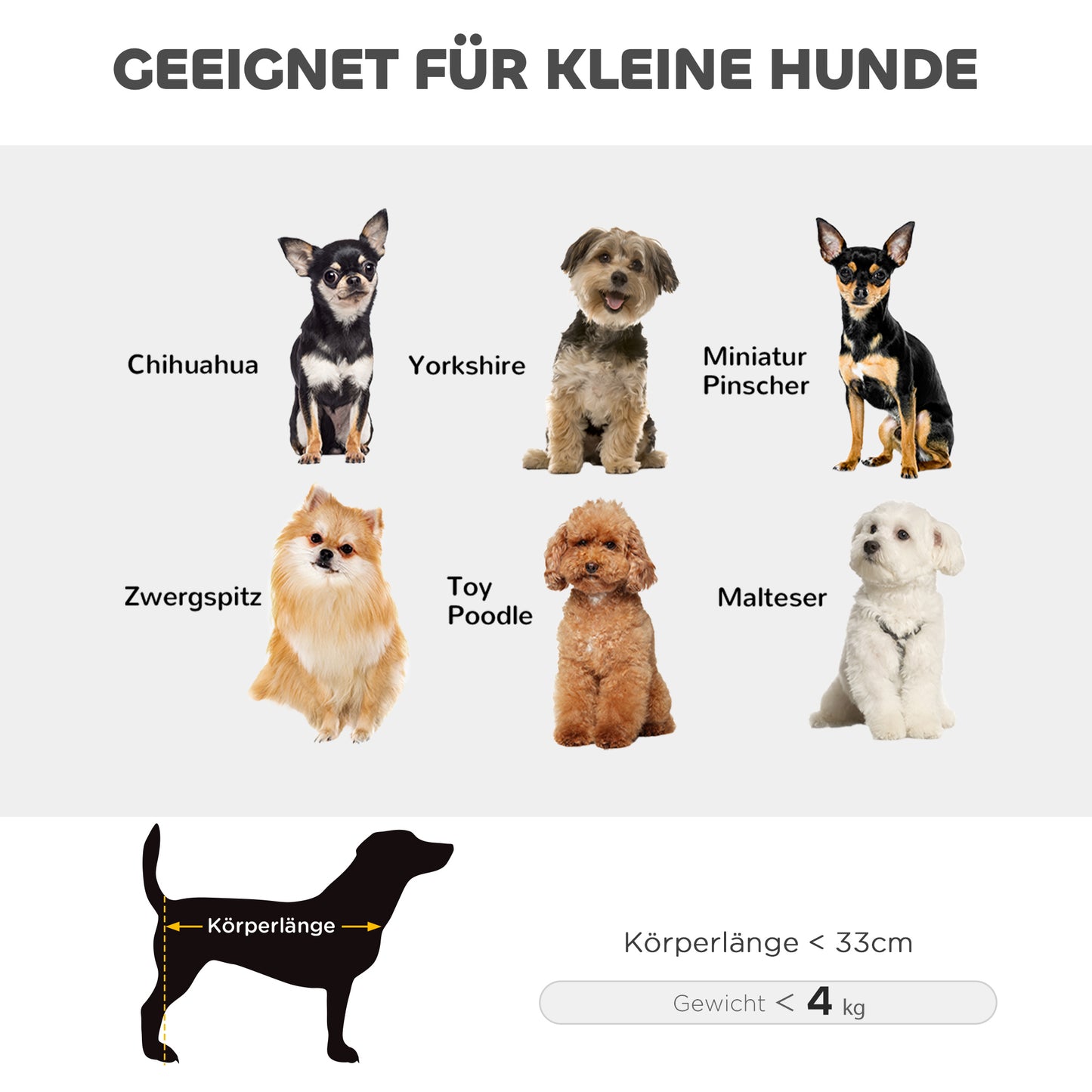 PawHut Hundewagen، مضرب كلاب Hundebuggy لـ Zwergenhunde مضاعف حتى 4 كجم، zusammenklappbarer Katzenbuggy mit Griffstange، Washbarem Kissen، Sicherheitsleinen، Aufbewahrungstasche، 4 Räder، Schwarz