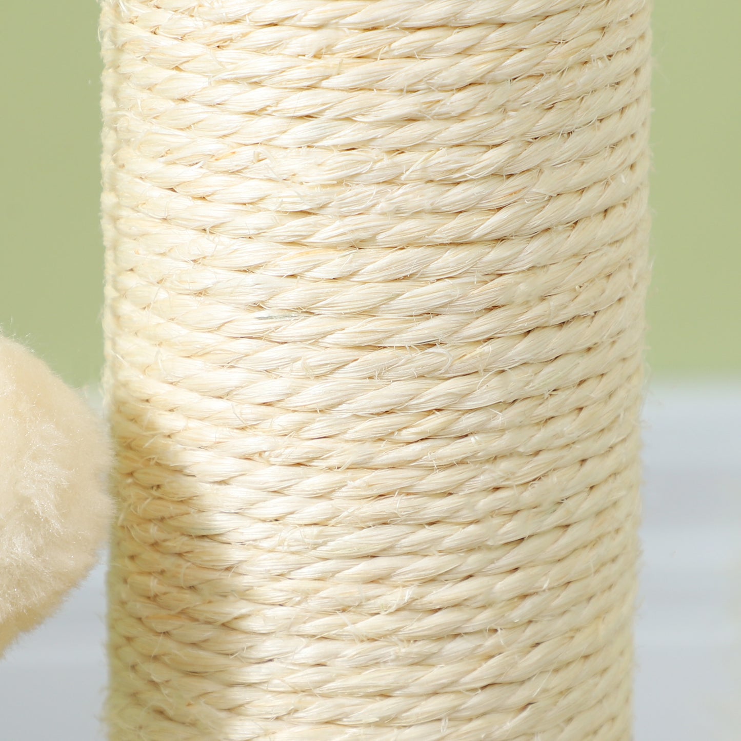 PawHut Katzen-Kratzbaum, 49 cm, Sisal-Kratzpfosten, Kugelbahn, Spielball, Spielfeder, 4-in-1-Design, Eiche, Weiß