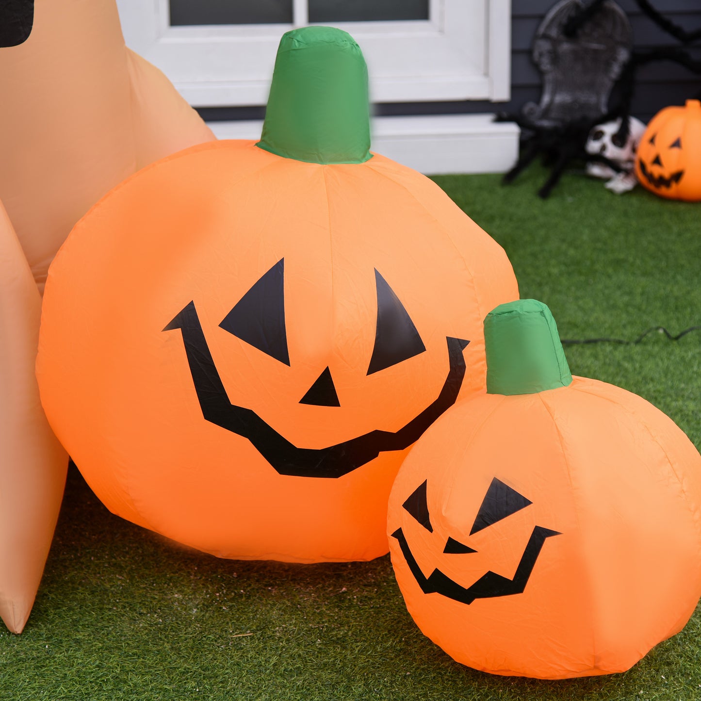 HOMCOM Halloween Aufblasbares Spukgespenst Luftfigur Aufleuchtend Deko 120/ 240 cm (Aufblasbarer Spukbaum)
