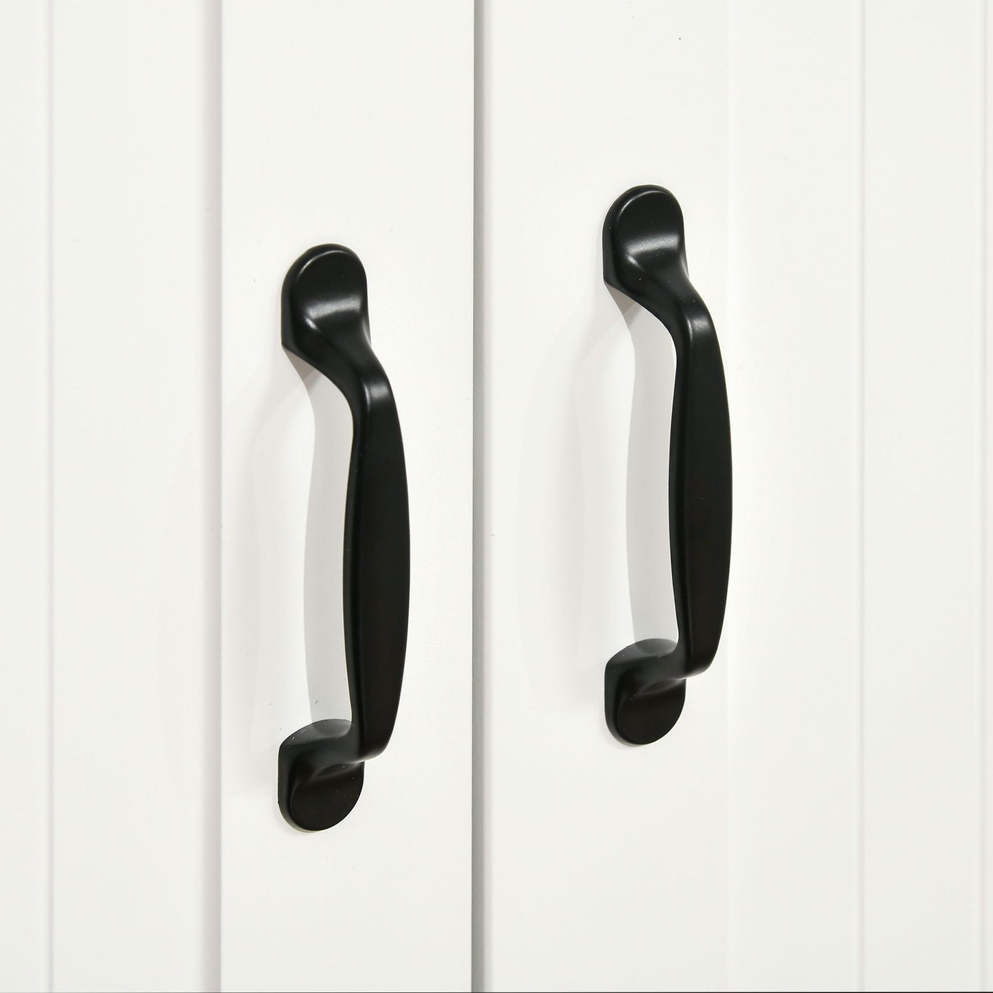 HOMCOM خزانة جانبية Kommode Anrichte، Modernstil، 4 Schubladen، 1 Schrank، 105 سم × 40 سم × 76 سم، Weiß