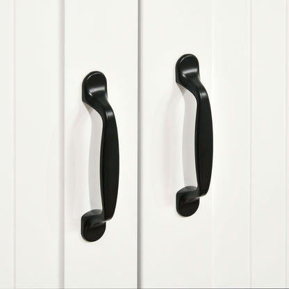 HOMCOM خزانة جانبية Kommode Anrichte، Modernstil، 4 Schubladen، 1 Schrank، 105 سم × 40 سم × 76 سم، Weiß