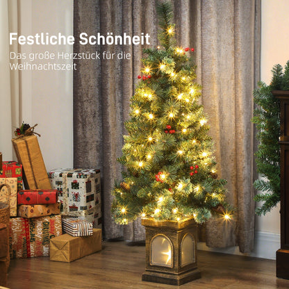 HOMCOM Künstlicher Weihnachtsbaum 120 سم Tannenbaum künstlich mit 100 LED Beleuchtung، 8 Modi، 214 Spitzen