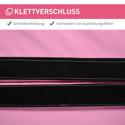 HOMCOM Pole-Dance-Matte, 5 cm dicke runde Kunststoff-Matte für Pole-Dance-Übungen, Gymnastik, Yoga, Rosa