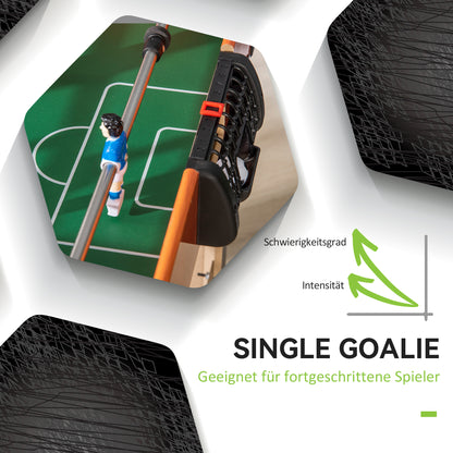 HOMCOM Tischkicker, Tischfußball-Set, 2 Bälle, rutschfeste Griffe, für Kinder und Erwachsene, Punkteanzeige, MDF, Metall, Bunt