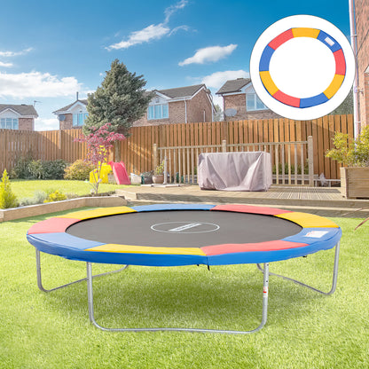 HOMCOM Trampolin Randabdeckung Ø305 cm breit, Reißfest UV-resistent Federabdeckung, Wasserabweisend, Trampolinzubehör Randschutz Sicherheitsnetz Ersatzteile für Gartentrampoline, Bunt