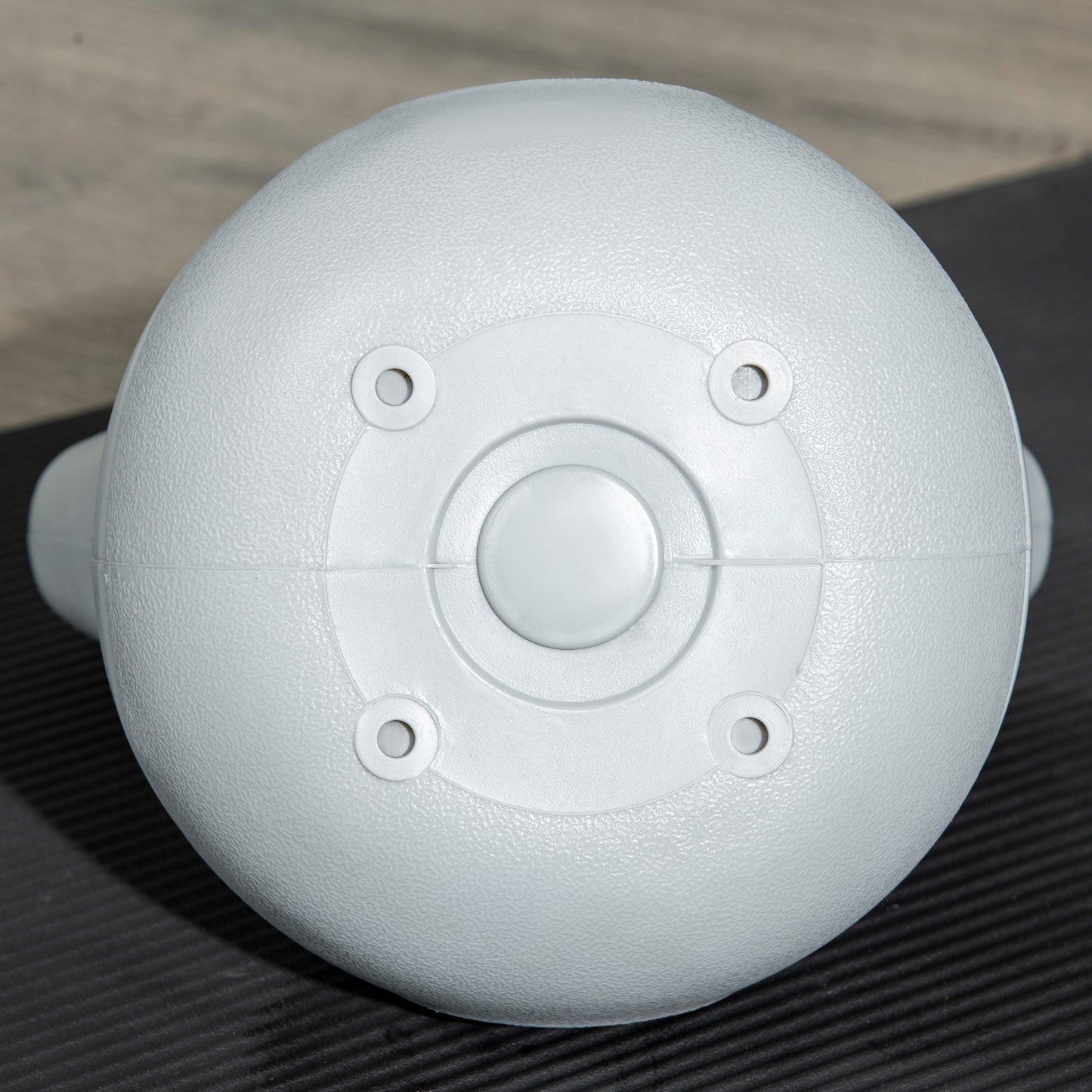 SPORTNOW Kugelhantel, Kettlebell, 12 kg, flache Unterseite, großer Griff, Kunststoffmantel, blau, 24 x 17 x 28 cm